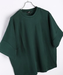 接触冷感 シルキー クールポンチビッグドルマンスリーブTEEシャツ