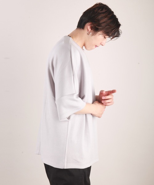 WESTSEA(ウエストシー)の「接触冷感 シルキー クールポンチビッグドルマンスリーブTEEシャツ(Tシャツ/カットソー・メンズ・ライトグレー/ブルー/ブラック/ホワイト/グリーン/ネイビー・M/L)」の14枚目の写真