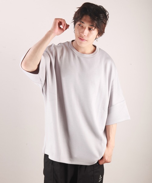 WESTSEA(ウエストシー)の「接触冷感 シルキー クールポンチビッグドルマンスリーブTEEシャツ(Tシャツ/カットソー・メンズ・ライトグレー/ブルー/ブラック/ホワイト/グリーン/ネイビー・M/L)」の11枚目の写真
