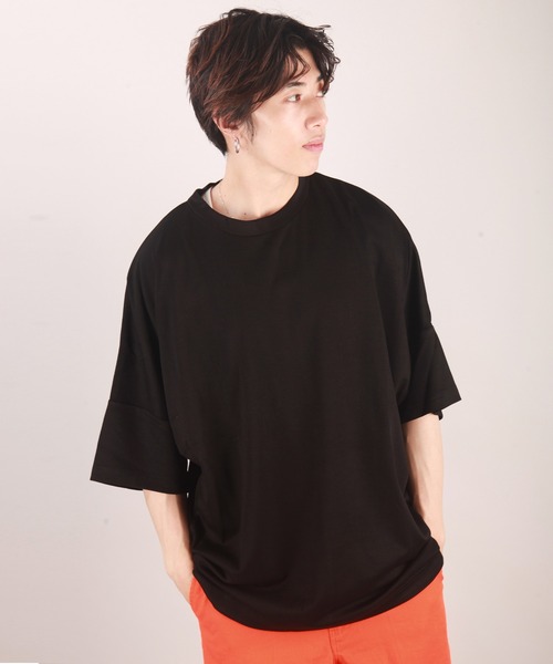 WESTSEA(ウエストシー)の「接触冷感 シルキー クールポンチビッグドルマンスリーブTEEシャツ(Tシャツ/カットソー・メンズ・ライトグレー/ブルー/ブラック/ホワイト/グリーン/ネイビー・M/L)」の7枚目の写真