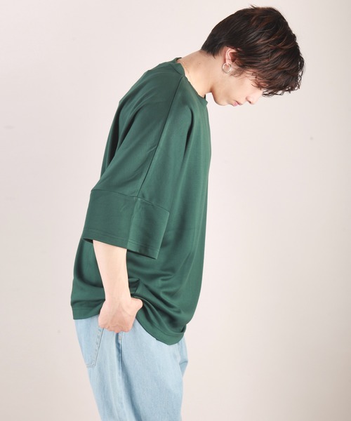 WESTSEA(ウエストシー)の「接触冷感 シルキー クールポンチビッグドルマンスリーブTEEシャツ(Tシャツ/カットソー・メンズ・ライトグレー/ブルー/ブラック/ホワイト/グリーン/ネイビー・M/L)」の8枚目の写真