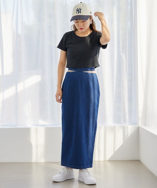 Heather(ヘザー)の「ナナメボタンManywayカットソー 345920(Tシャツ/カットソー・レディース・ブラック/オフホワイト/オレンジ・FREE)」の22枚目の写真