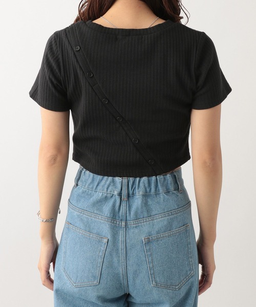 Heather(ヘザー)の「ナナメボタンManywayカットソー 345920(Tシャツ/カットソー・レディース・ブラック/オフホワイト/オレンジ・FREE)」の15枚目の写真