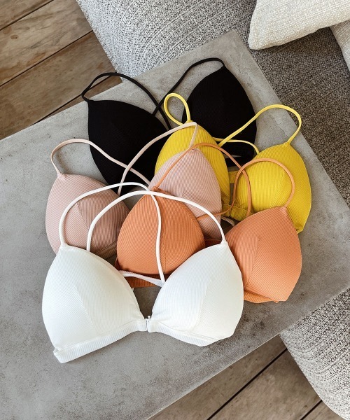 esutoreja（エストレジャ）の「リブブラトップ（チューブトップ・レディース・ホワイト/ブラック/マスタード/オレンジ/ベージュ・FREE）」の5枚目の写真