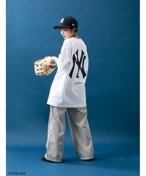 AVIREX（アヴィレックス）の「【× NEW ERA】MLB × AVIREX 9サーティ ヤンキース ベースボール キャップ / 9THRTY Yankees BASEBALL CAP（キャップ・メンズ・ネイビー・F）」の3枚目の写真