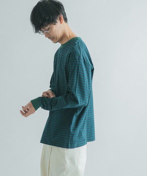 FORK&SPOON（フォークアンドスプーン）の「『ユニセックス』FORK&SPOON　ボーダーロングスリーブTシャツ（Tシャツ/カットソー・メンズ・ブラック系その他/ブラウン系その他/グリーン系その他/ピンク系その他・4/3/5）」の18枚目の写真