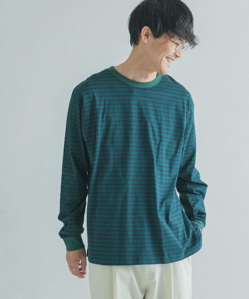 FORK&SPOON（フォークアンドスプーン）の「『ユニセックス』FORK&SPOON　ボーダーロングスリーブTシャツ（Tシャツ/カットソー・メンズ・ブラック系その他/ブラウン系その他/グリーン系その他/ピンク系その他・4/3/5）」の21枚目の写真