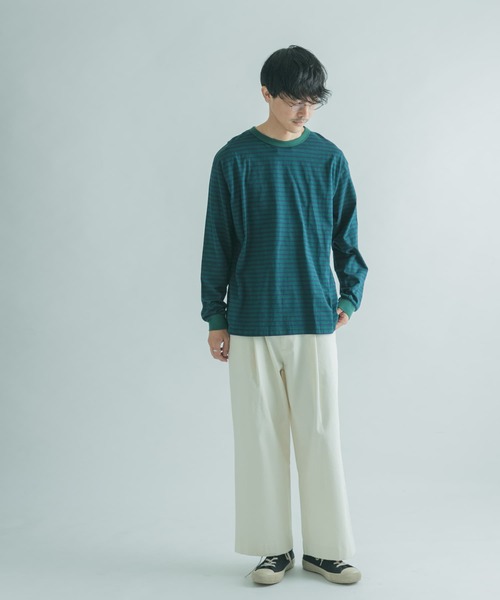 FORK&SPOON（フォークアンドスプーン）の「『ユニセックス』FORK&SPOON　ボーダーロングスリーブTシャツ（Tシャツ/カットソー・メンズ・ブラック系その他/ブラウン系その他/グリーン系その他/ピンク系その他・4/3/5）」の22枚目の写真