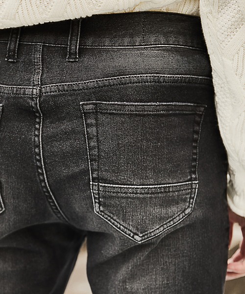 RATTLE TRAP(ラトルトラップ)の「<Safari12月号掲載>ビンテージスラブストレッチクラッシュ&リペアデニムパンツ(デニムパンツ・メンズ・ブラック/ブルー・LL/S/M/L)」の18枚目の写真