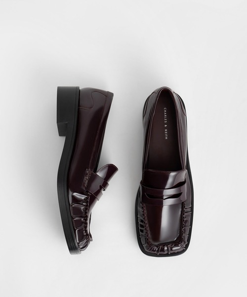 CHARLES & KEITH（チャールズ & キース）の「ルーシュド スクエアトゥローファー（ローファー・レディース・ブラック/イエロー/マルーン・22.5cm/24.5cm/23cm/25.5cm/25cm/23.5cm）」の15枚目の写真