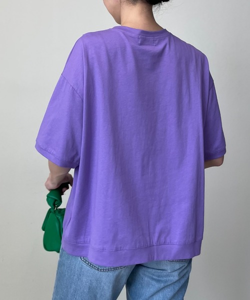 DOLLUPOOPS(ドールアップウップス)の「ポケット付き BIG Tシャツ(Tシャツ/カットソー・レディース・チャコールグレー/ブラック/パープル/マスタード・38)」の20枚目の写真