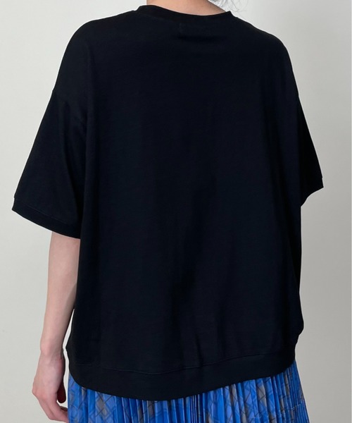 DOLLUPOOPS(ドールアップウップス)の「ポケット付き BIG Tシャツ(Tシャツ/カットソー・レディース・チャコールグレー/ブラック/パープル/マスタード・38)」の8枚目の写真