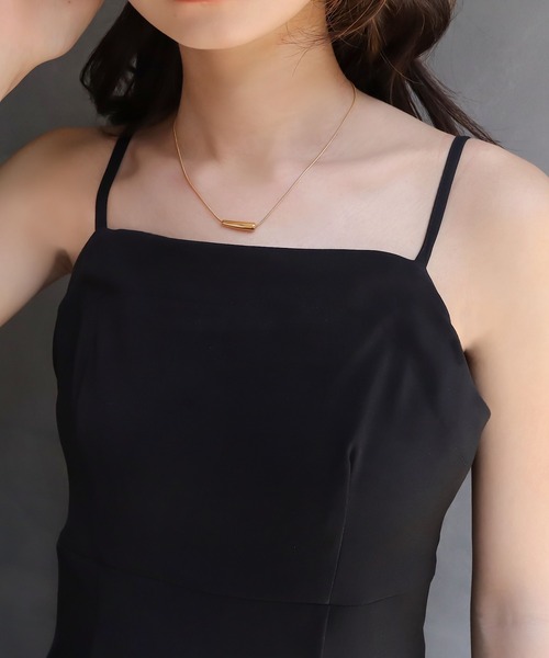 blackdia ocean（ブラックダイヤオーシャン）の「blackdia ocean シンプルカーブネックレス（ネックレス・レディース・シルバー/ゴールド・40cm）」の12枚目の写真