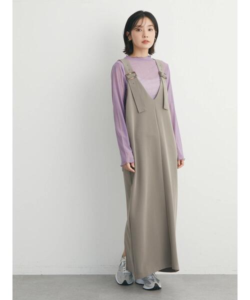 Green　Parks（グリーンパークス）の「・novem 9 シアーメローハイネック（Tシャツ/カットソー・レディース・ターコイズブルー/ブルー/ラベンダー/ブラック・FREE）」の5枚目の写真