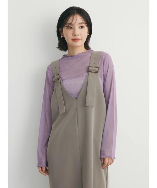 Green　Parks（グリーンパークス）の「・novem 9 シアーメローハイネック（Tシャツ/カットソー・レディース・ターコイズブルー/ブルー/ラベンダー/ブラック・FREE）」の8枚目の写真