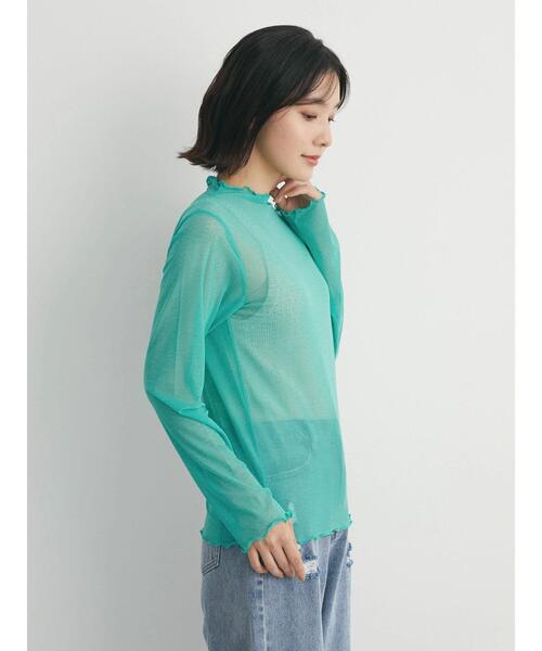 Green　Parks（グリーンパークス）の「・novem 9 シアーメローハイネック（Tシャツ/カットソー・レディース・ターコイズブルー/ブルー/ラベンダー/ブラック・FREE）」の12枚目の写真