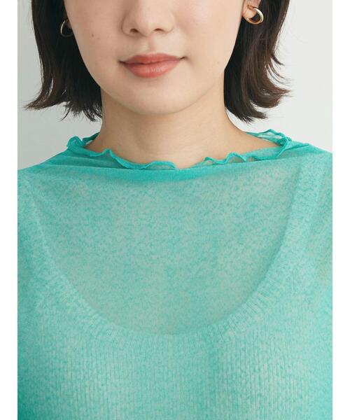 Green　Parks（グリーンパークス）の「・novem 9 シアーメローハイネック（Tシャツ/カットソー・レディース・ターコイズブルー/ブルー/ラベンダー/ブラック・FREE）」の14枚目の写真