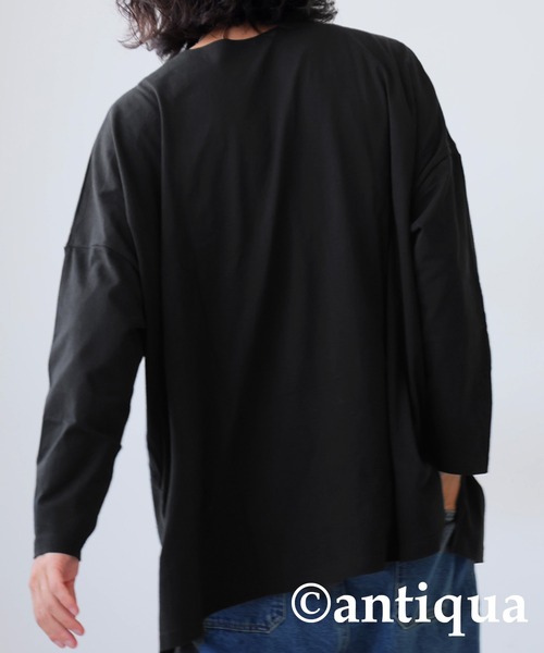 antiqua（アンティカ）の「綿100%スーパーBIGロンT（Tシャツ/カットソー・レディース・ホワイト/ブラック/グレー/グリーン・FREE）」の20枚目の写真