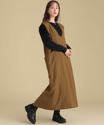 Ray BEAMS | Ray BEAMS / Uネック ノースリーブ ワンピース(ワンピース)