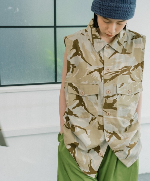 WHIMSIC（ウィムジック）の「【WHIMSIC】USアーミーユーティリティシャツベスト（ベスト・レディース・ブラック/ベージュ/オリーブ/カーキ・FREE）」の9枚目の写真