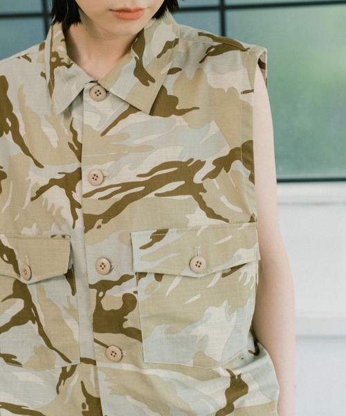 WHIMSIC（ウィムジック）の「【WHIMSIC】USアーミーユーティリティシャツベスト（ベスト・レディース・ブラック/ベージュ/オリーブ/カーキ・FREE）」の14枚目の写真