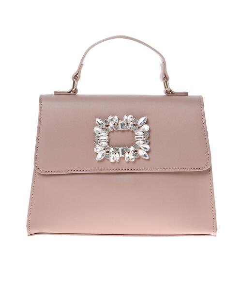 INGNI（イング）の「ビジュー付ショルダーバッグ（ハンドバッグ・レディース・スモークピンク/ブラック・ONE SIZE）」の6枚目の写真