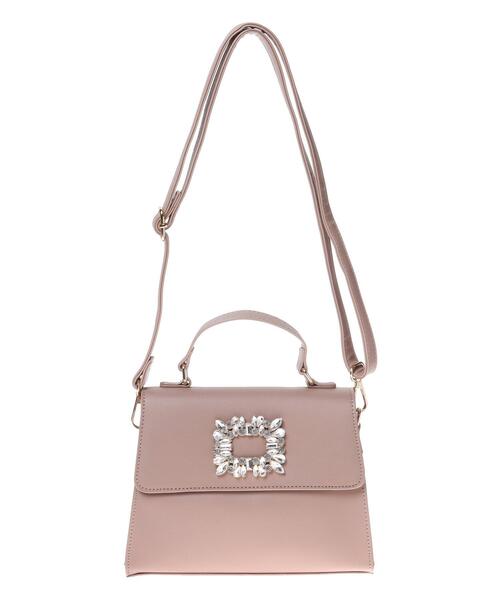 INGNI（イング）の「ビジュー付ショルダーバッグ（ハンドバッグ・レディース・スモークピンク/ブラック・ONE SIZE）」の12枚目の写真