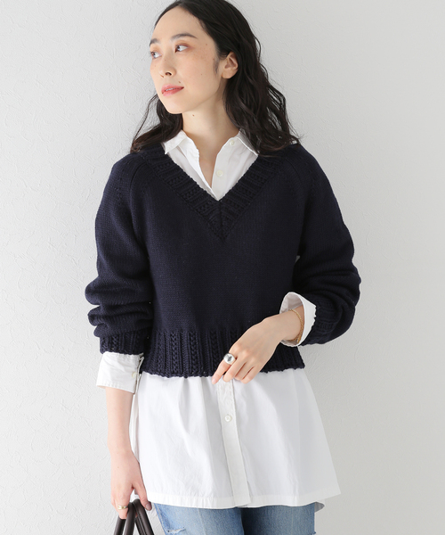 Plage 【GIRL】SESIA ローゲージV プルオーバー plage（プラージュ）の「【GIRL】SESIA ローゲージV プルオーバー