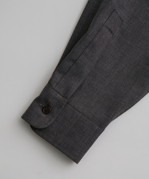 WILD LIFE TAILOR Adam et Rope'(ワイルドテーラーアダムエロペ )の「【WILD LIFE TAILOR】オーバーサイズ ウールシャツ(シャツ/ブラウス・メンズ・チャコールグレー/ライトグレー/ネイビー・S/M/L)」の8枚目の写真