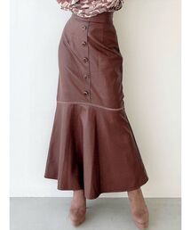 RESEXXY | フロントボタンフェイクレザーマーメイドスカート(スカート)