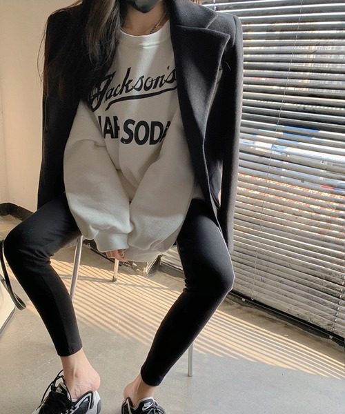 meJane(ミージェーン)の「NAPA SODAロゴビックシルエットスウェットプルオーバー(スウェット・レディース・ホワイト/グレー/ピンク・FREE)」の3枚目の写真