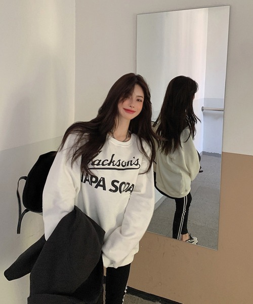 meJane(ミージェーン)の「NAPA SODAロゴビックシルエットスウェットプルオーバー(スウェット・レディース・ホワイト/グレー/ピンク・FREE)」の22枚目の写真