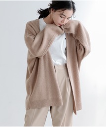 【ZOZO限定】Muaj.モヘアビッグシルエットニットカーディガン Vネック