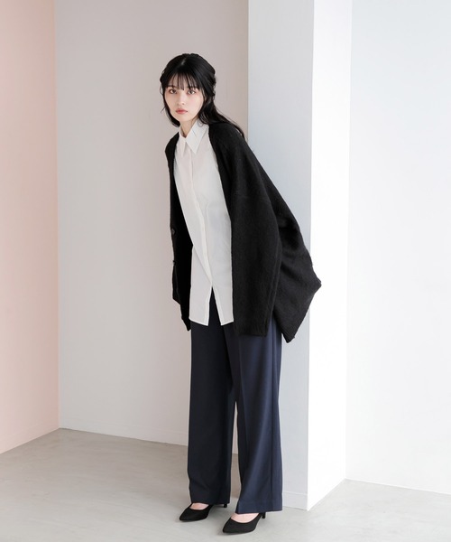 Dita Muaj.（ディータムアージュ）の「【ZOZO限定】Muaj.モヘアビッグシルエットニットカーディガン Vネック（カーディガン/ボレロ・レディース・ベージュ/マスタード/ブラック/ブラウン・FREE）」の9枚目の写真