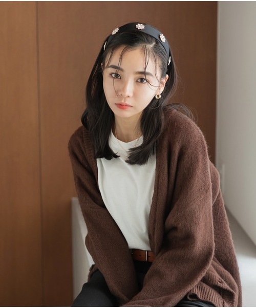 Dita Muaj.（ディータムアージュ）の「【ZOZO限定】Muaj.モヘアビッグシルエットニットカーディガン Vネック（カーディガン/ボレロ・レディース・ベージュ/マスタード/ブラック/ブラウン・FREE）」の13枚目の写真