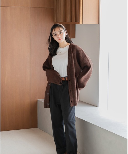 Dita Muaj.（ディータムアージュ）の「【ZOZO限定】Muaj.モヘアビッグシルエットニットカーディガン Vネック（カーディガン/ボレロ・レディース・ベージュ/マスタード/ブラック/ブラウン・FREE）」の14枚目の写真