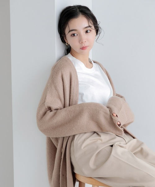 Dita Muaj.（ディータムアージュ）の「【ZOZO限定】Muaj.モヘアビッグシルエットニットカーディガン Vネック（カーディガン/ボレロ・レディース・ベージュ/マスタード/ブラック/ブラウン・FREE）」の15枚目の写真