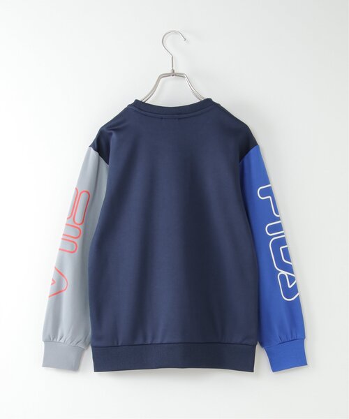 FILA（フィラ）の「FILA フィラ フリース袖配色トレーナー（130~160cm）（スウェット・キッズ・ブラック/ネイビー・130/140/150/160）」の5枚目の写真