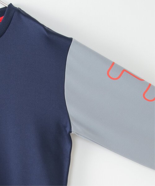 FILA（フィラ）の「FILA フィラ フリース袖配色トレーナー（130~160cm）（スウェット・キッズ・ブラック/ネイビー・130/140/150/160）」の6枚目の写真