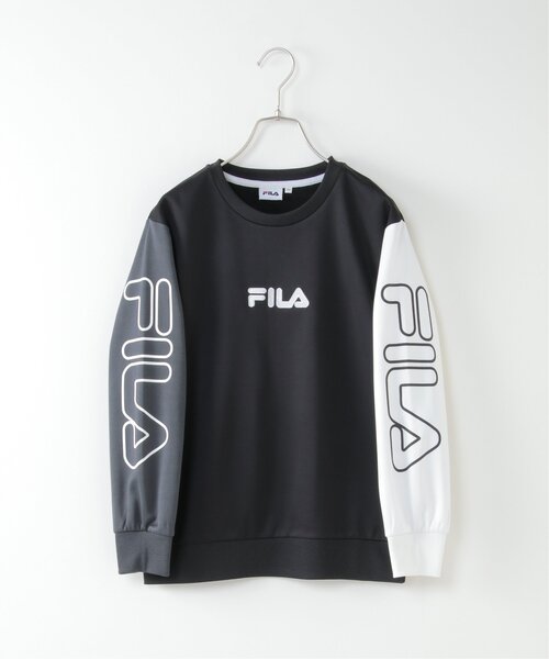 FILA（フィラ）の「FILA フィラ フリース袖配色トレーナー（130~160cm）（スウェット・キッズ・ブラック/ネイビー・130/140/150/160）」の17枚目の写真