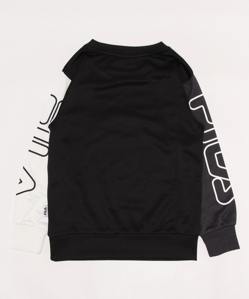 FILA（フィラ）の「FILA フィラ フリース袖配色トレーナー（130~160cm）（スウェット・キッズ・ブラック/ネイビー・130/140/150/160）」の16枚目の写真
