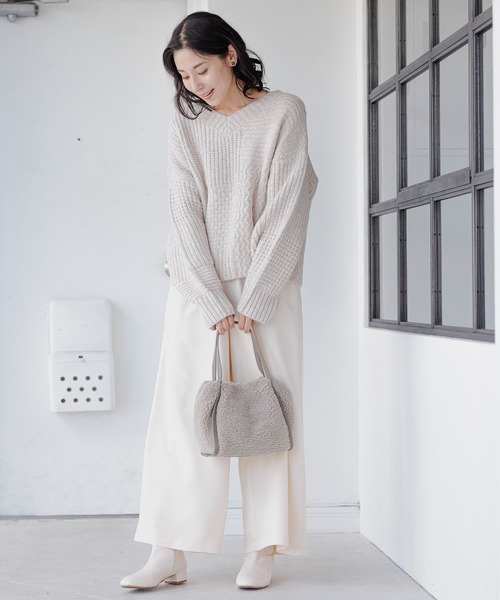 LEPSIM（レプシィム）の「ツイルイージーパンツ　167300（その他パンツ・レディース・ブラック/オフホワイト/ブラウン/ブルー・FREE）」の7枚目の写真