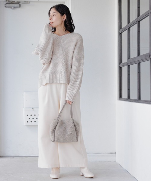 LEPSIM（レプシィム）の「ツイルイージーパンツ　167300（その他パンツ・レディース・ブラック/オフホワイト/ブラウン/ブルー・FREE）」の8枚目の写真