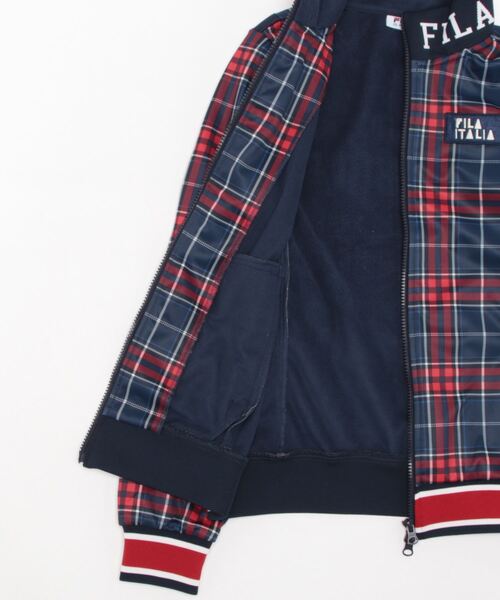 FILA GOLF（フィラゴルフ ）の「【FILA GOLF:フィラゴルフ】レディースジャケット　ゴルフ　ジップアップブルゾン（ブルゾン・レディース・ネイビー/オフホワイト/レッド・X-LARGE/LARGE/MEDIUM）」の5枚目の写真