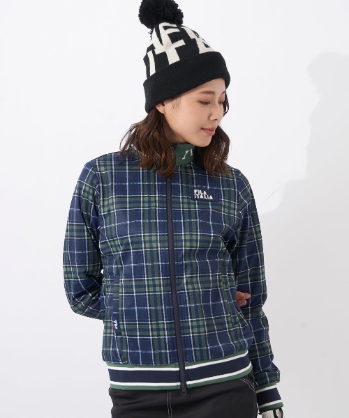 FILA GOLF（フィラゴルフ ）の「【FILA GOLF:フィラゴルフ】レディースジャケット　ゴルフ　ジップアップブルゾン（ブルゾン・レディース・ネイビー/オフホワイト/レッド・X-LARGE/LARGE/MEDIUM）」の21枚目の写真