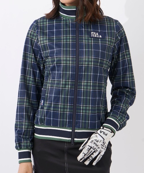 FILA GOLF（フィラゴルフ ）の「【FILA GOLF:フィラゴルフ】レディースジャケット　ゴルフ　ジップアップブルゾン（ブルゾン・レディース・ネイビー/オフホワイト/レッド・X-LARGE/LARGE/MEDIUM）」の22枚目の写真