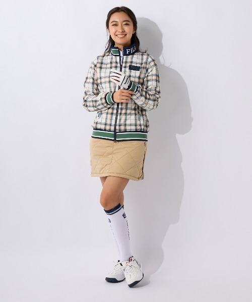 FILA GOLF（フィラゴルフ ）の「【FILA GOLF:フィラゴルフ】レディースジャケット　ゴルフ　ジップアップブルゾン（ブルゾン・レディース・ネイビー/オフホワイト/レッド・X-LARGE/LARGE/MEDIUM）」の8枚目の写真