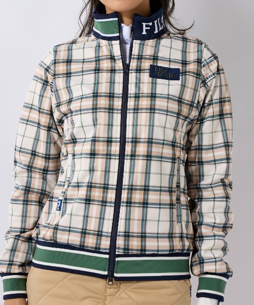 FILA GOLF（フィラゴルフ ）の「【FILA GOLF:フィラゴルフ】レディースジャケット　ゴルフ　ジップアップブルゾン（ブルゾン・レディース・ネイビー/オフホワイト/レッド・X-LARGE/LARGE/MEDIUM）」の12枚目の写真