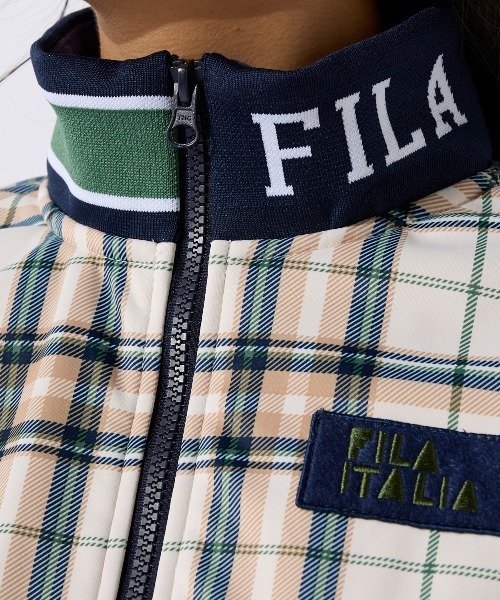 FILA GOLF（フィラゴルフ ）の「【FILA GOLF:フィラゴルフ】レディースジャケット　ゴルフ　ジップアップブルゾン（ブルゾン・レディース・ネイビー/オフホワイト/レッド・X-LARGE/LARGE/MEDIUM）」の15枚目の写真