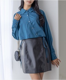 clear | 裾リボンショート丈シャツ≪2022AW新作≫(シャツ/ブラウス)